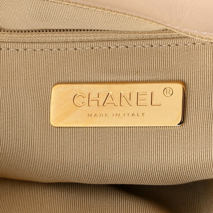 Chanel Lambskin Quilted Medium Chanel 19 Flap Light Beige 6 of 10