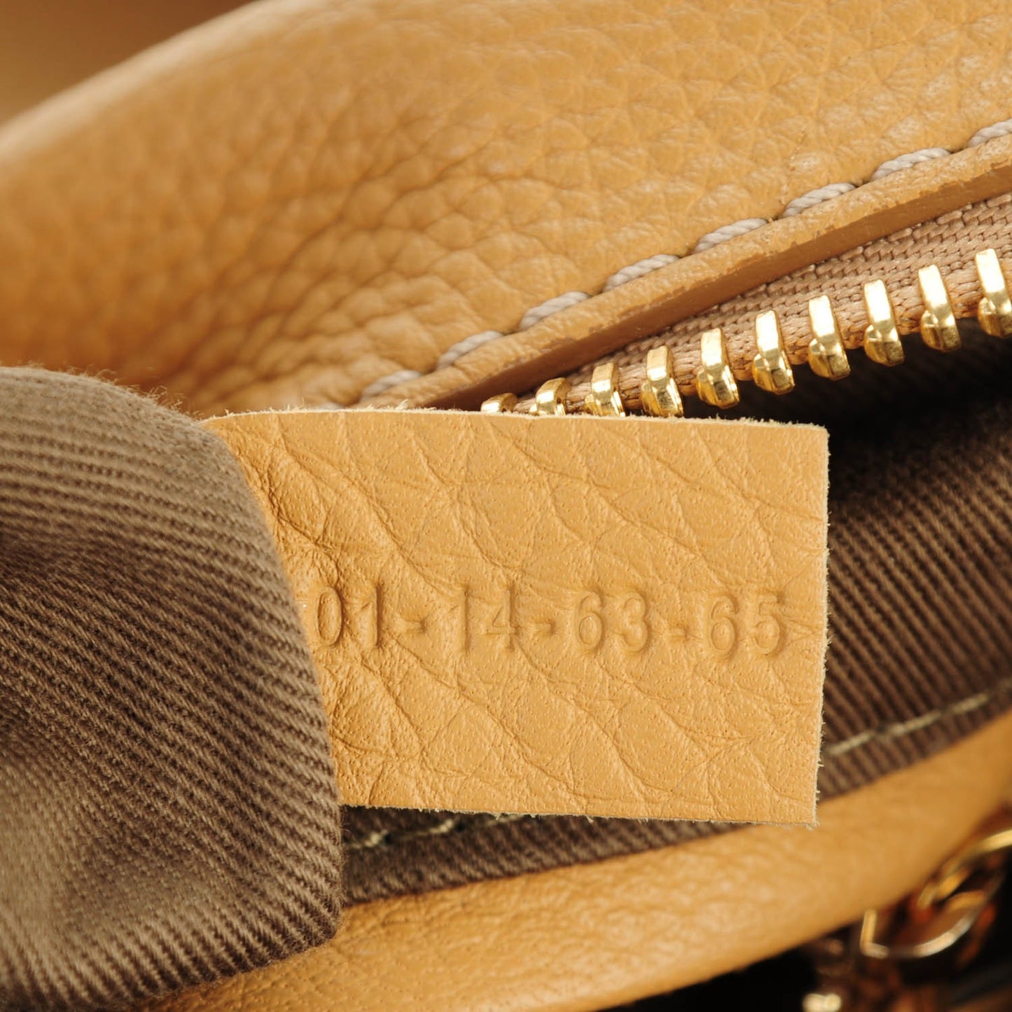 Calfskin Large Marcie Satchel Sand Shell