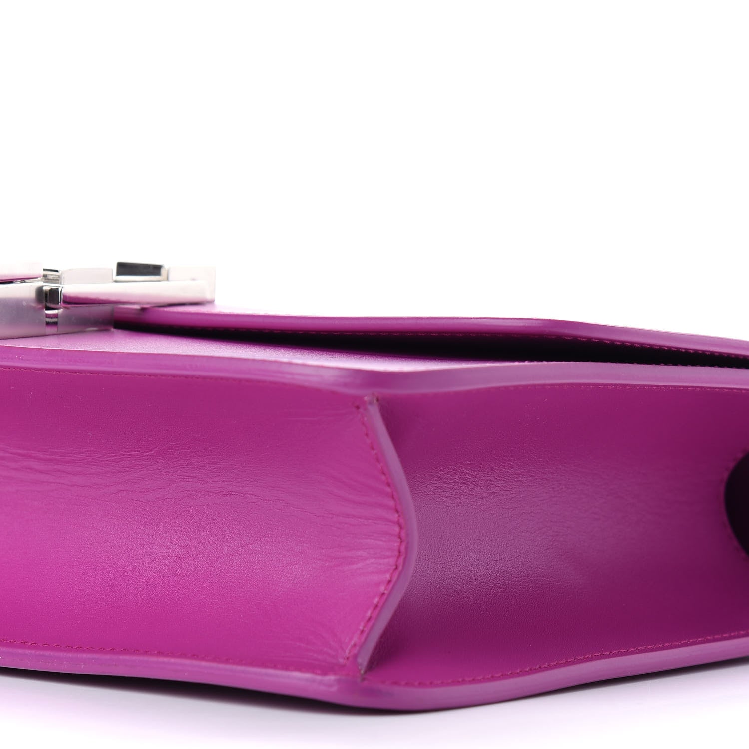 Saint Laurent Smooth Calfskin Le Carre Shoulder Bag Purple 8 of 8