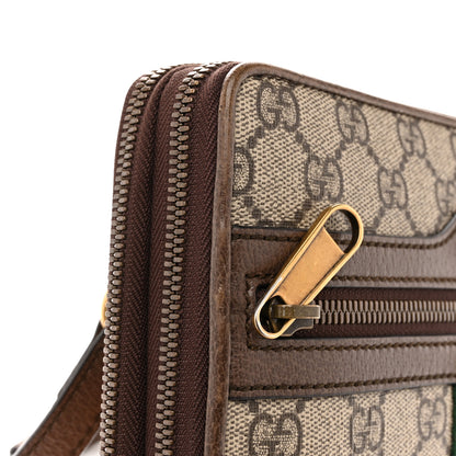 Gucci GG Supreme Monogram Web Ophidia Double Zip Shoulder Bag Beige New Acero 15 of 15