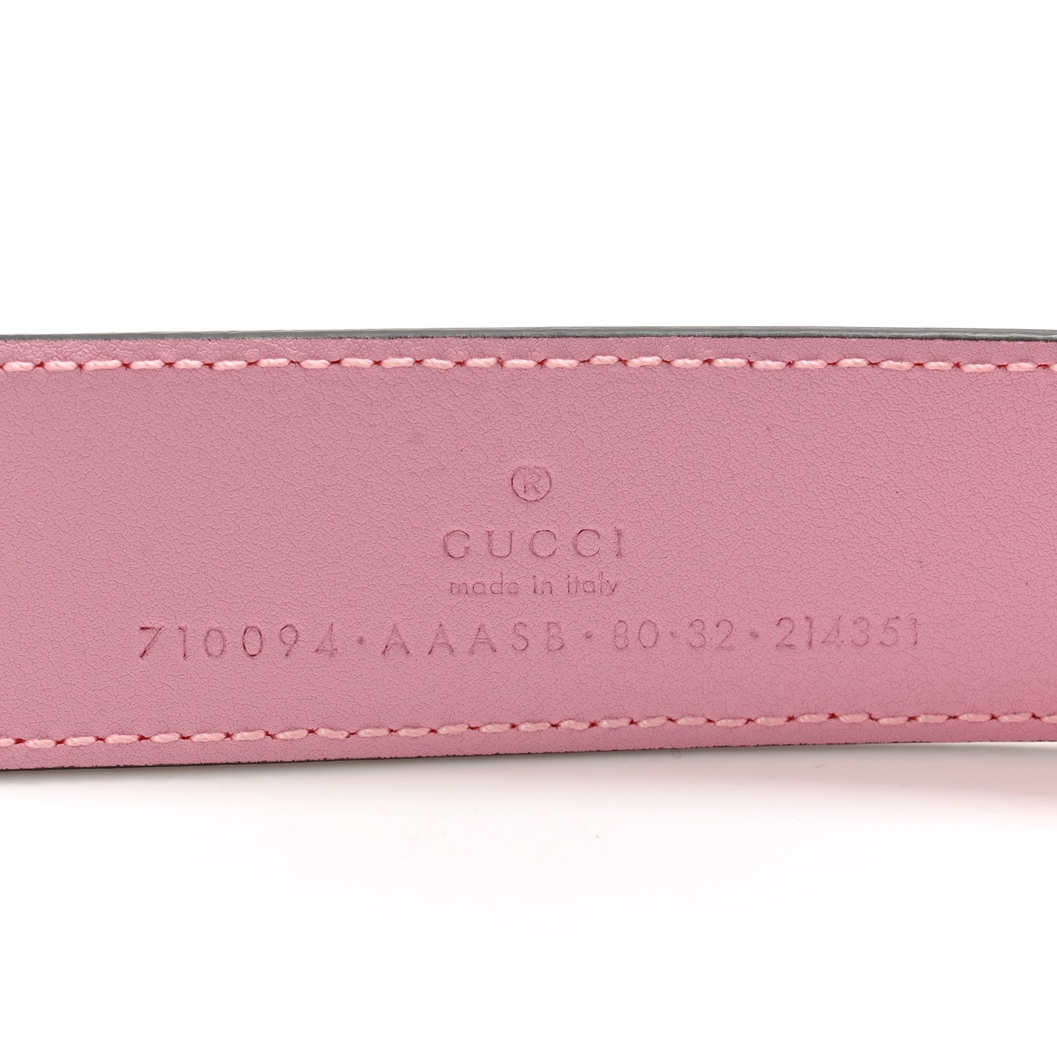 Gucci Plutone Calfskin Enamel Crystal Square G Snake 30mm Belt 80 32 Sugar Pink 6 of 6