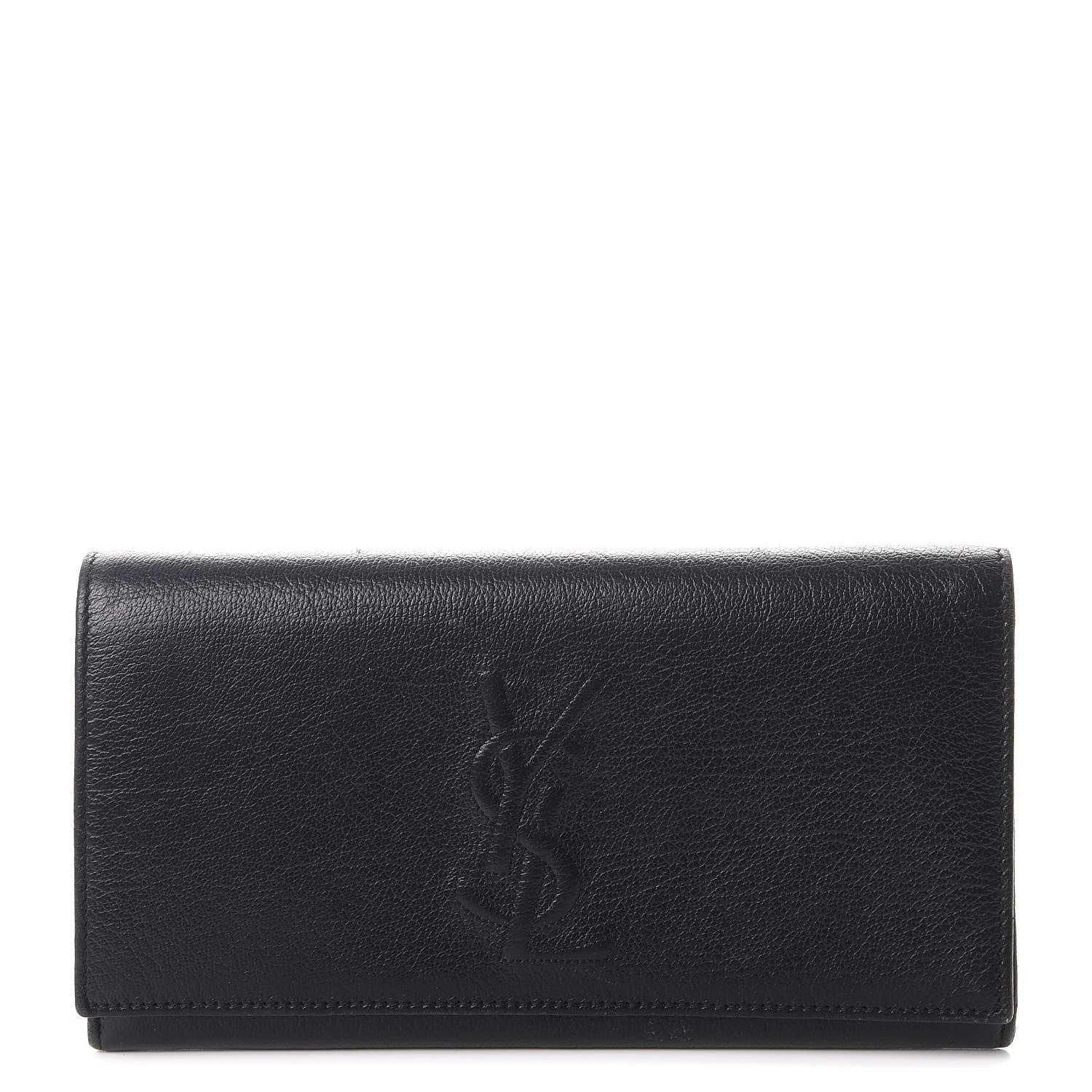 Saint Laurent Goatskin Monogram Classic Flap Wallet Black 1 of 8