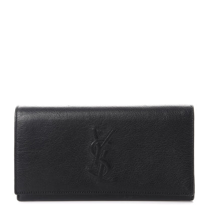 Saint Laurent Goatskin Monogram Classic Flap Wallet Black 1 of 8