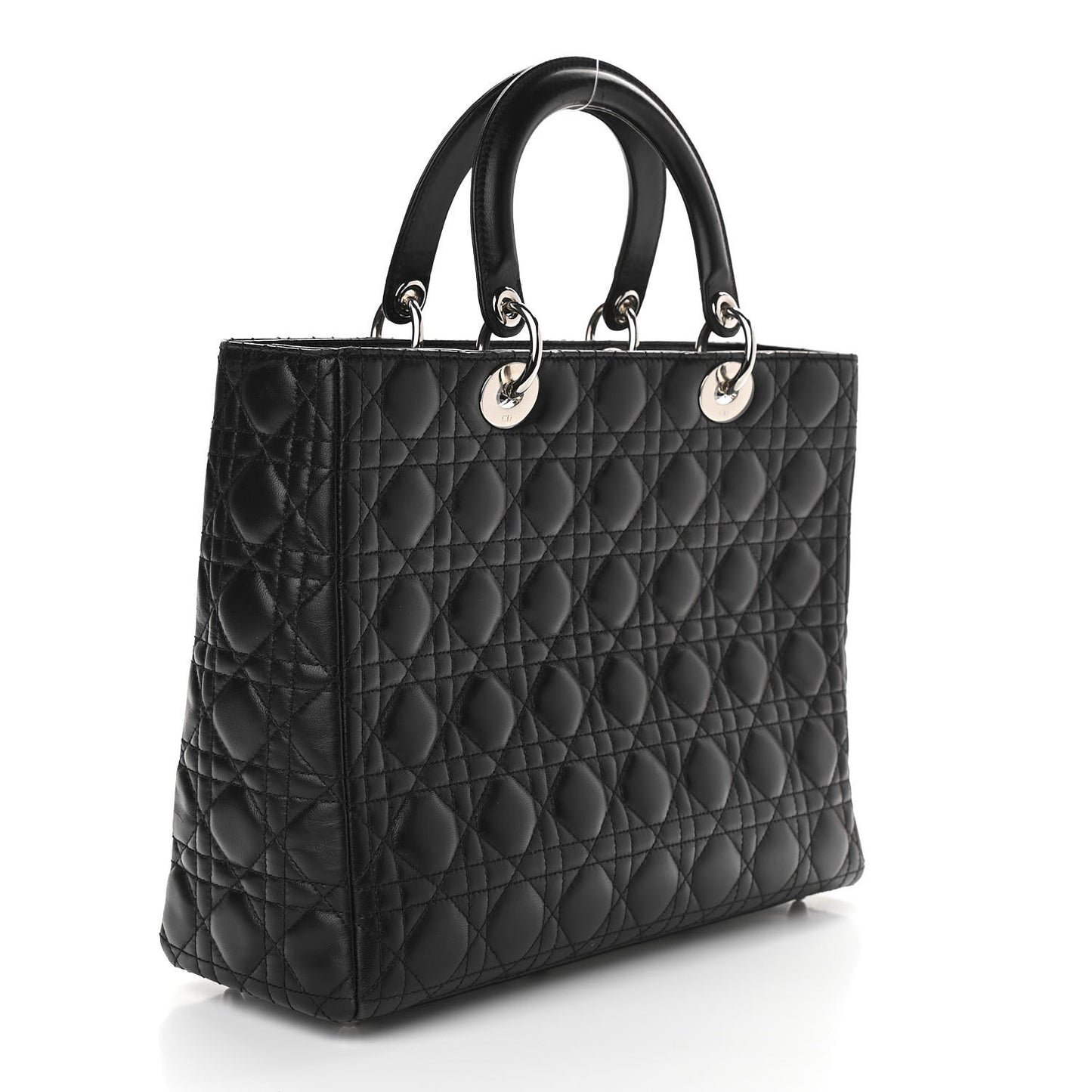 Lambskin Cannage Large Lady Dior Black