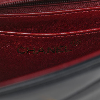 Chanel Lambskin Chevron Quilted Mini Square Flap Navy Blue 5 of 9