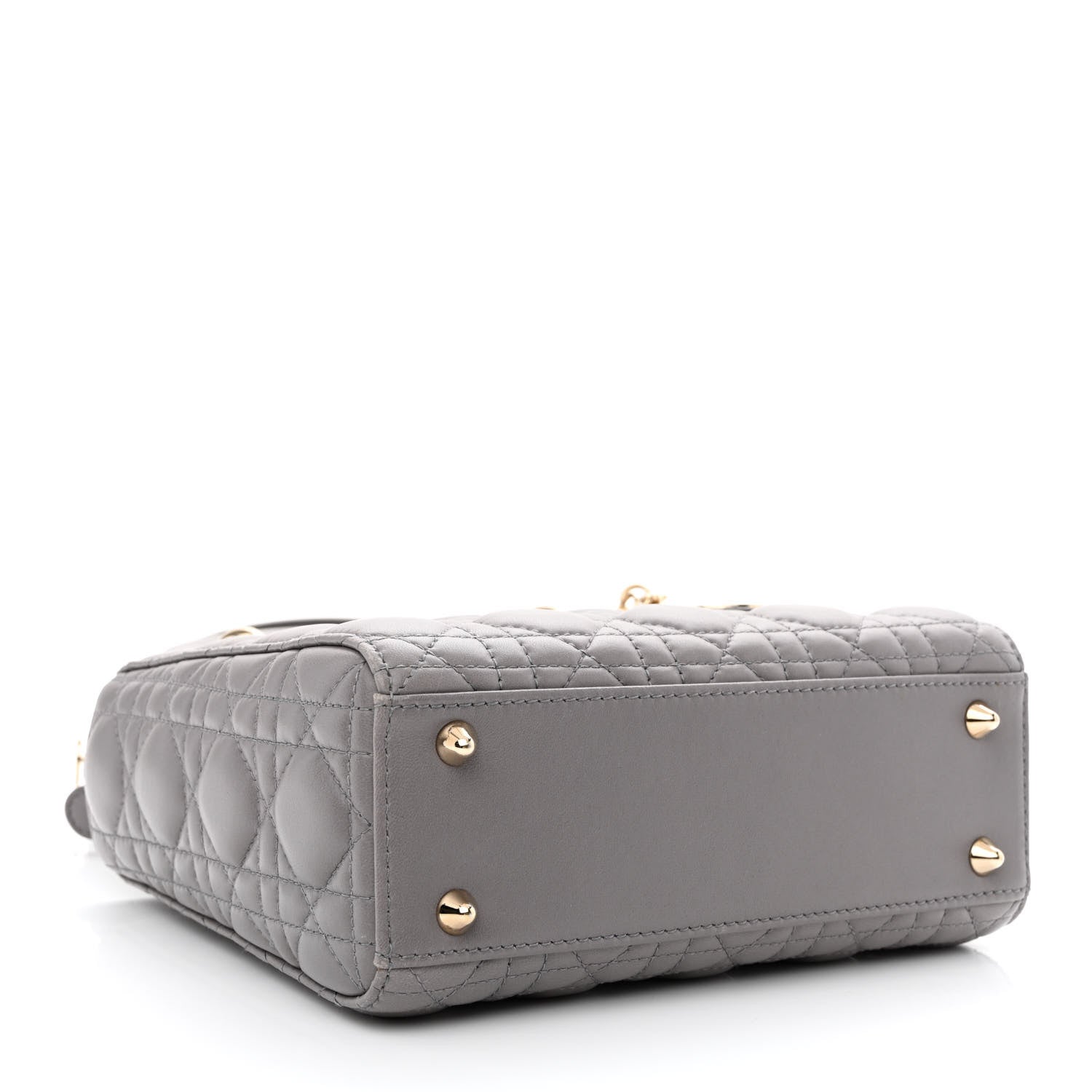 Christian Dior Lambskin Cannage Small Lucky Badges My Lady Dior Grey 4 of 10