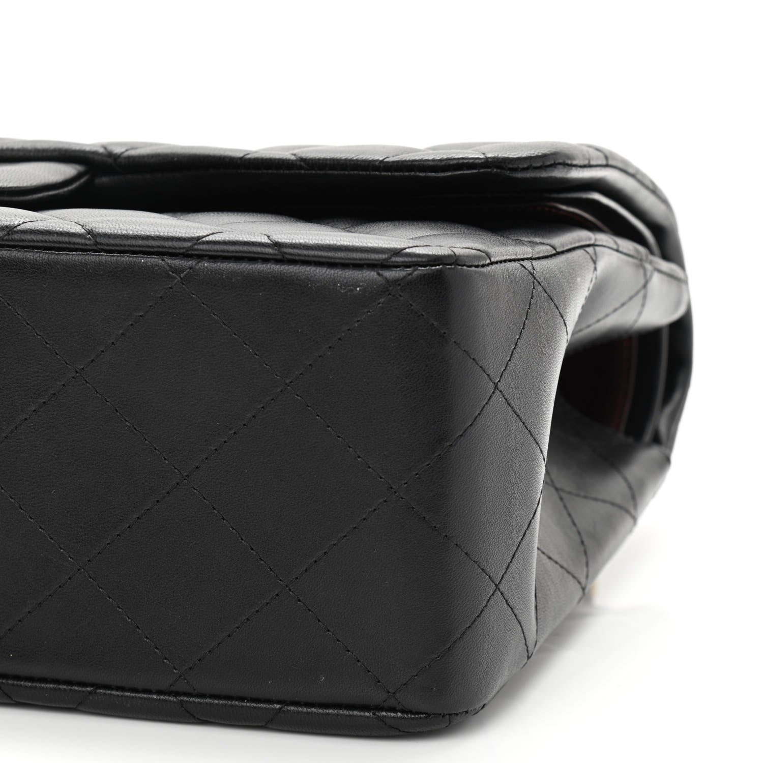 Chanel Lambskin Quilted Jumbo Double Flap Black 10 of 11