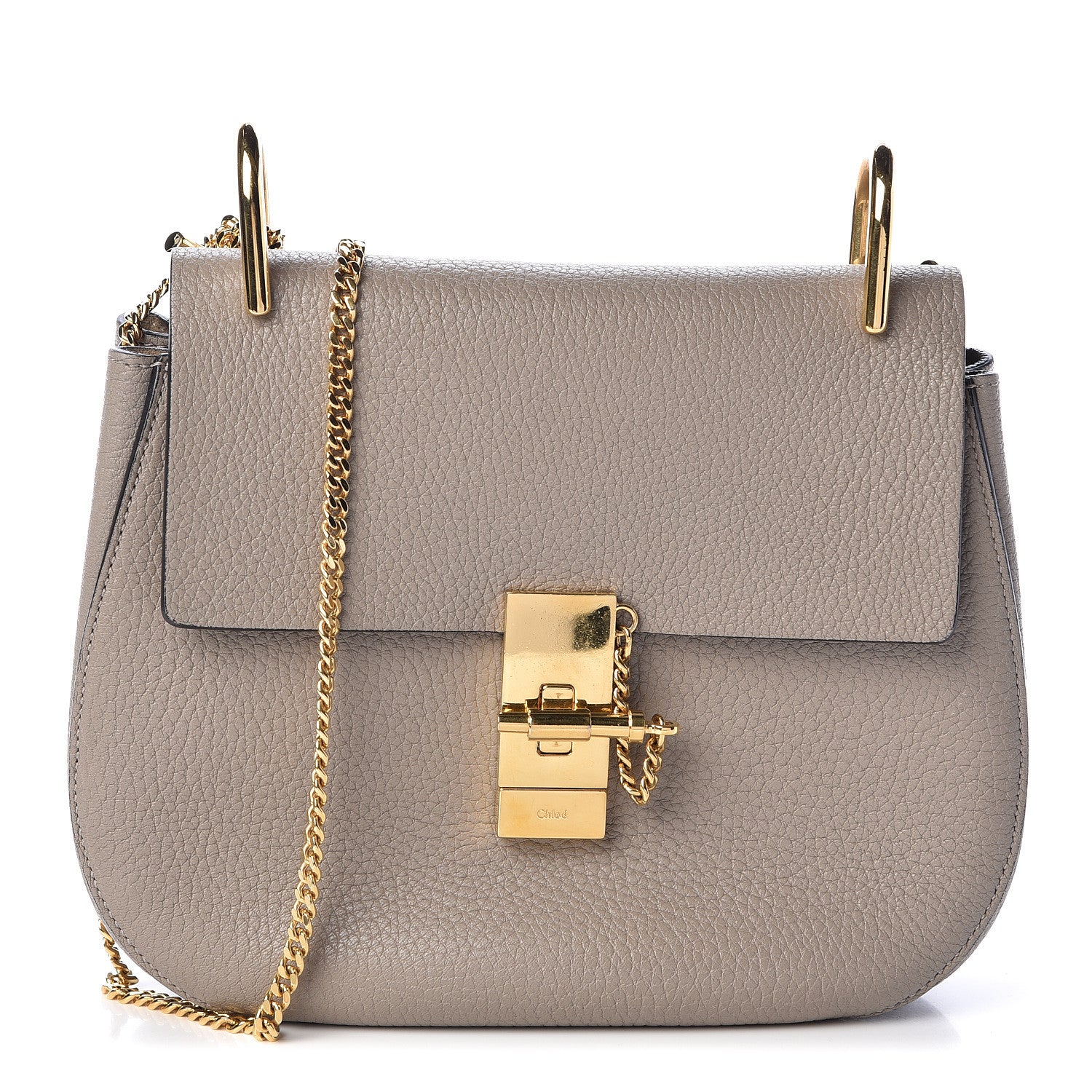Chloe Grained Lambskin Drew Shoulder Bag Motty Grey 482941 – FASHIONPHILE