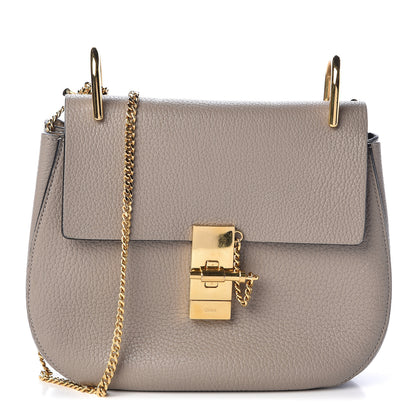 Chloe Grained Lambskin Drew Shoulder Bag Motty Grey 1 of 10