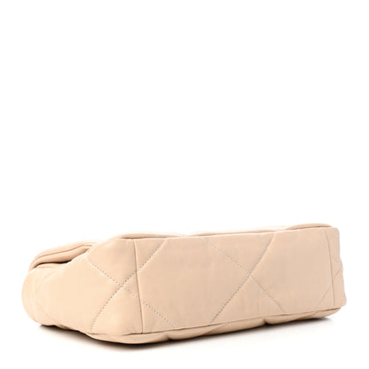 Chanel Goatskin Quilted Medium Chanel 19 Flap Beige 4 of 11