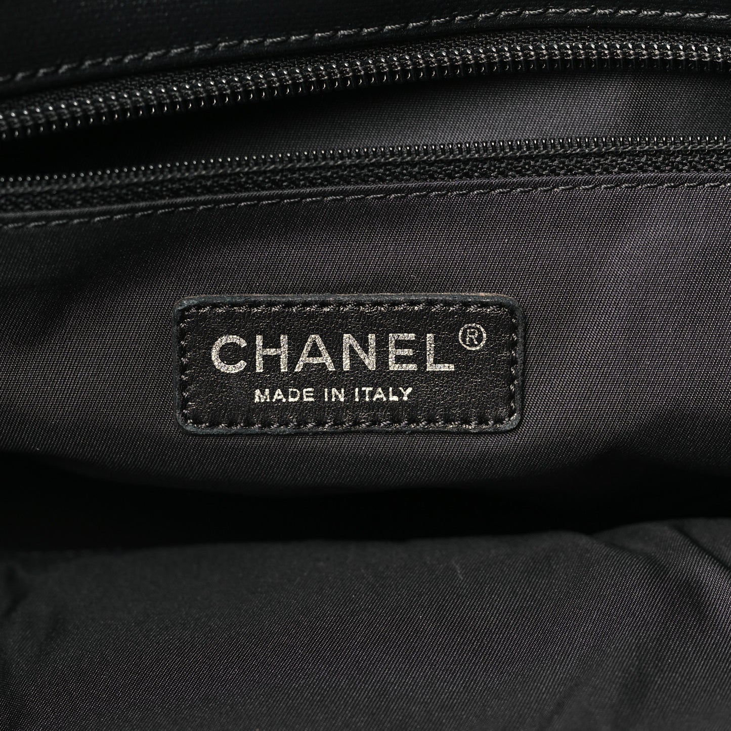 Coated Canvas Quilted Large Paris Biarritz Tote Black