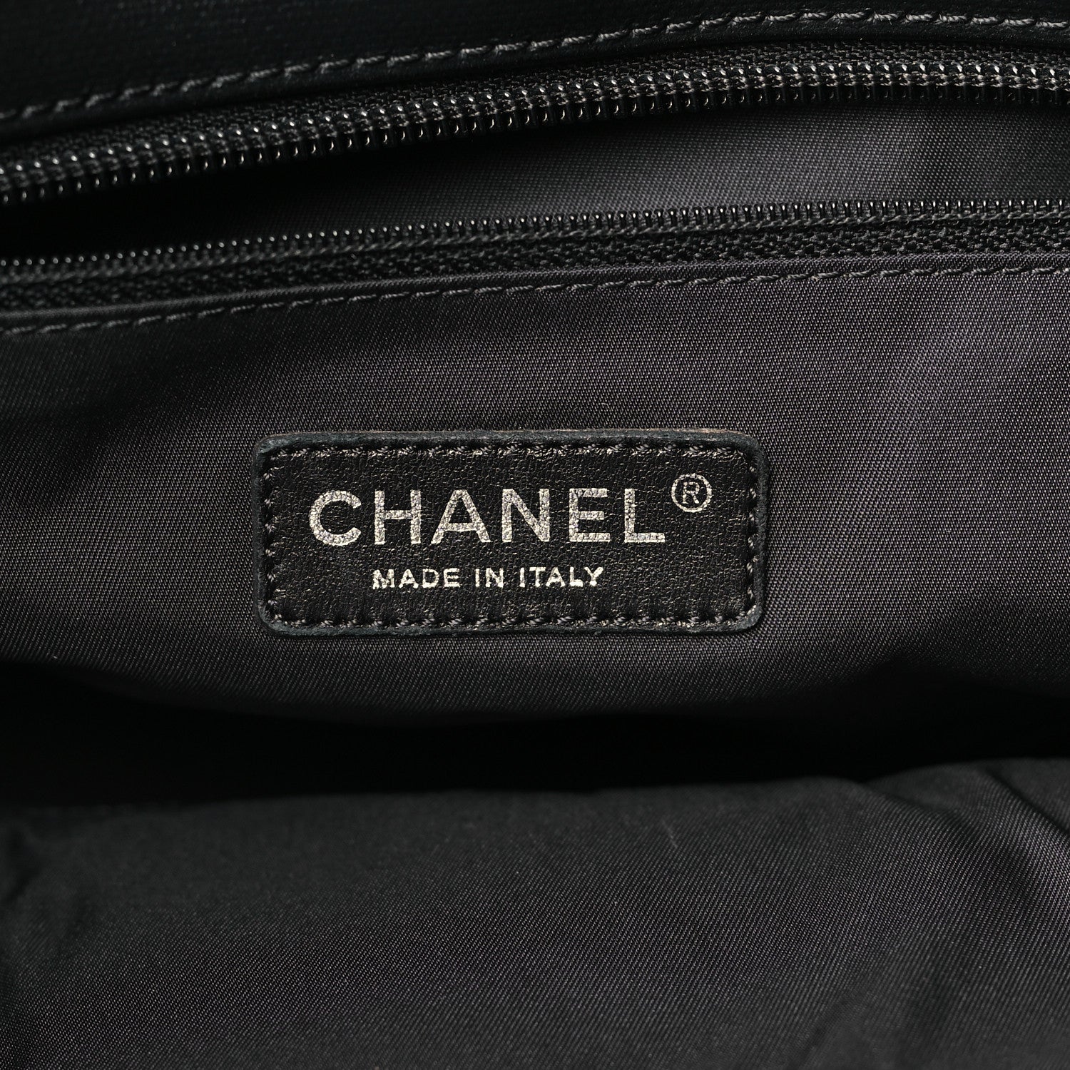 Chanel Coated Canvas Quilted Large Paris Biarritz Tote Black 7 of 10