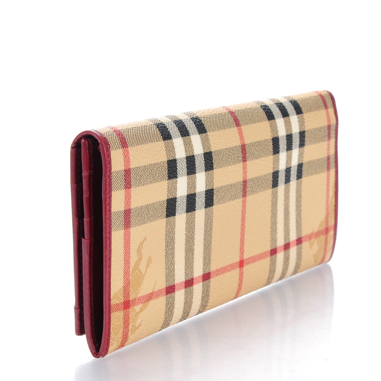 Haymarket Check Continental Wallet Red