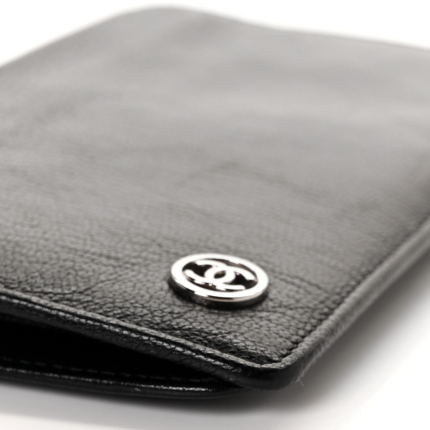 Chanel Goatskin CC Yen Wallet Black 8 of 8