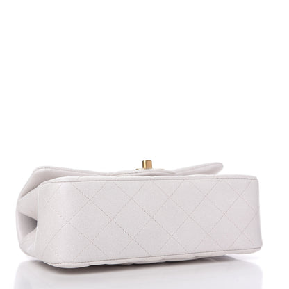 Chanel Iridescent Lambskin Quilted Mini Top Handle Rectangular Flap White 4 of 11