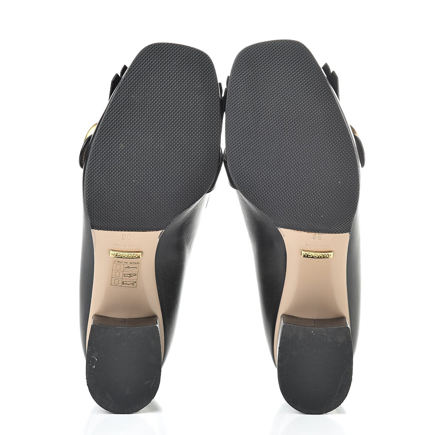 Malaga Kid GG Marmont Fringe 50mm Loafer Pumps 38 Black