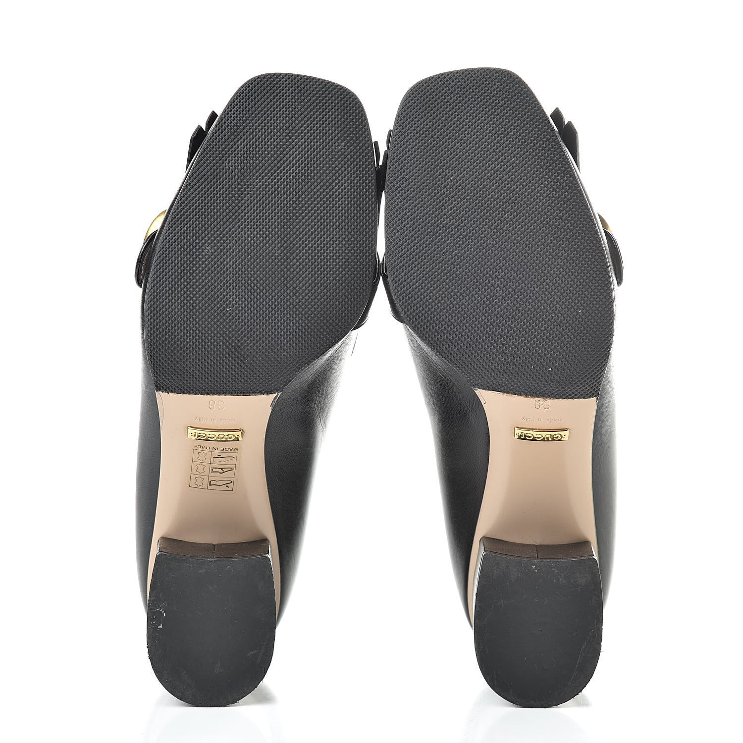Gucci Malaga Kid GG Marmont Fringe 50mm Loafer Pumps 38 Black 5 of 12