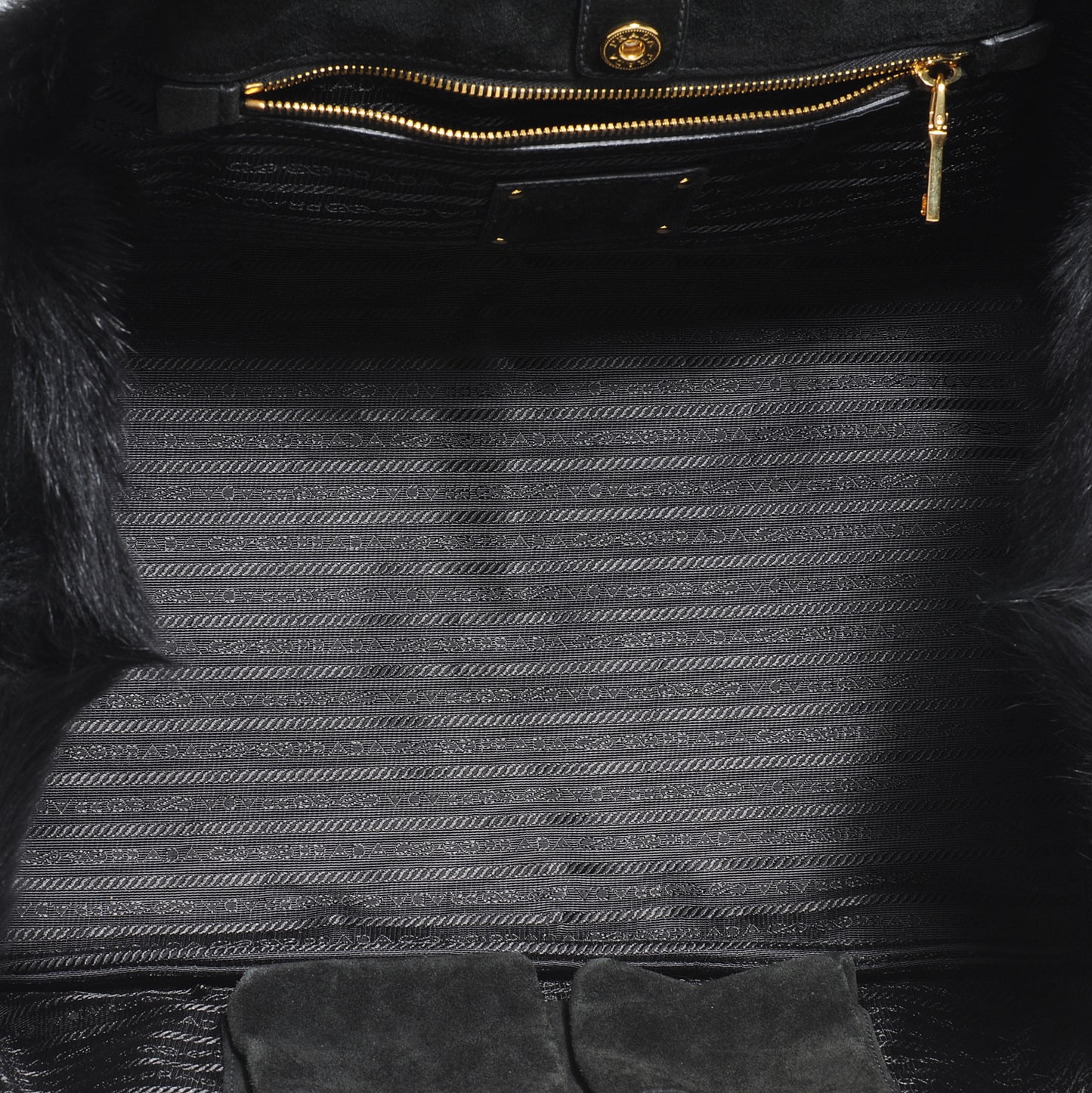 Eco Lapin Faux Fur Handbag Black