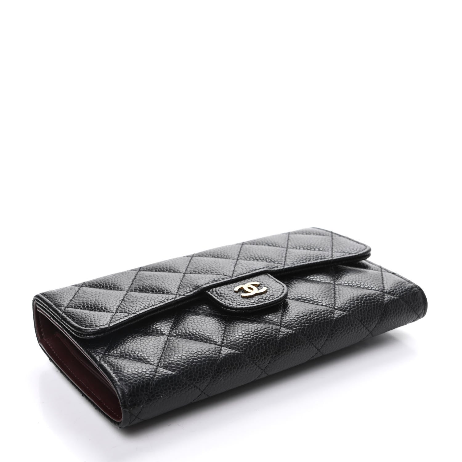 Chanel Caviar Quilted Large Flap Wallet Black 4 of 10