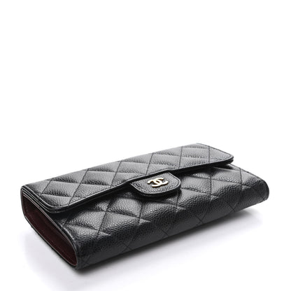Chanel Caviar Quilted Large Flap Wallet Black 4 of 10