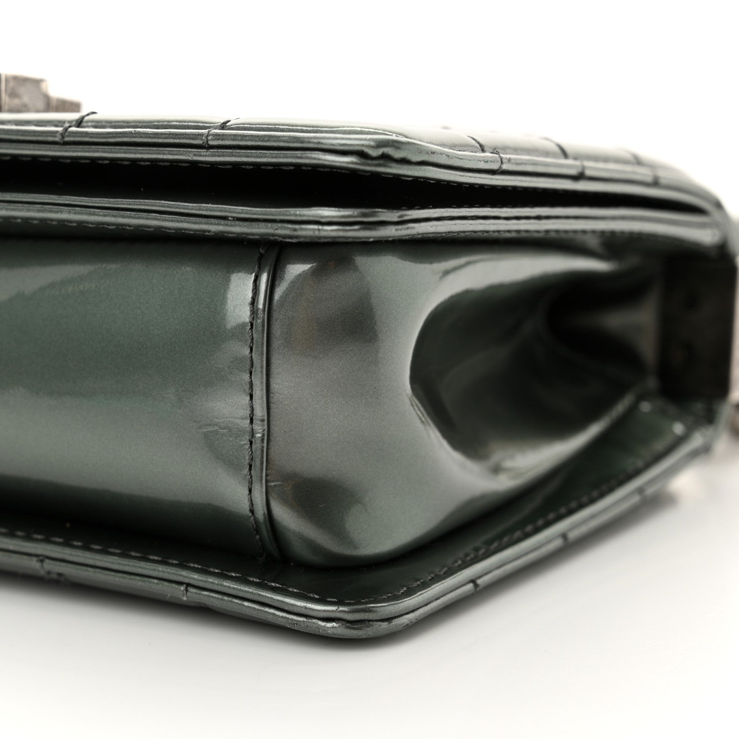 Chanel Iridescent Glazed Calfskin Small Boy Flap Light Green 9 of 12