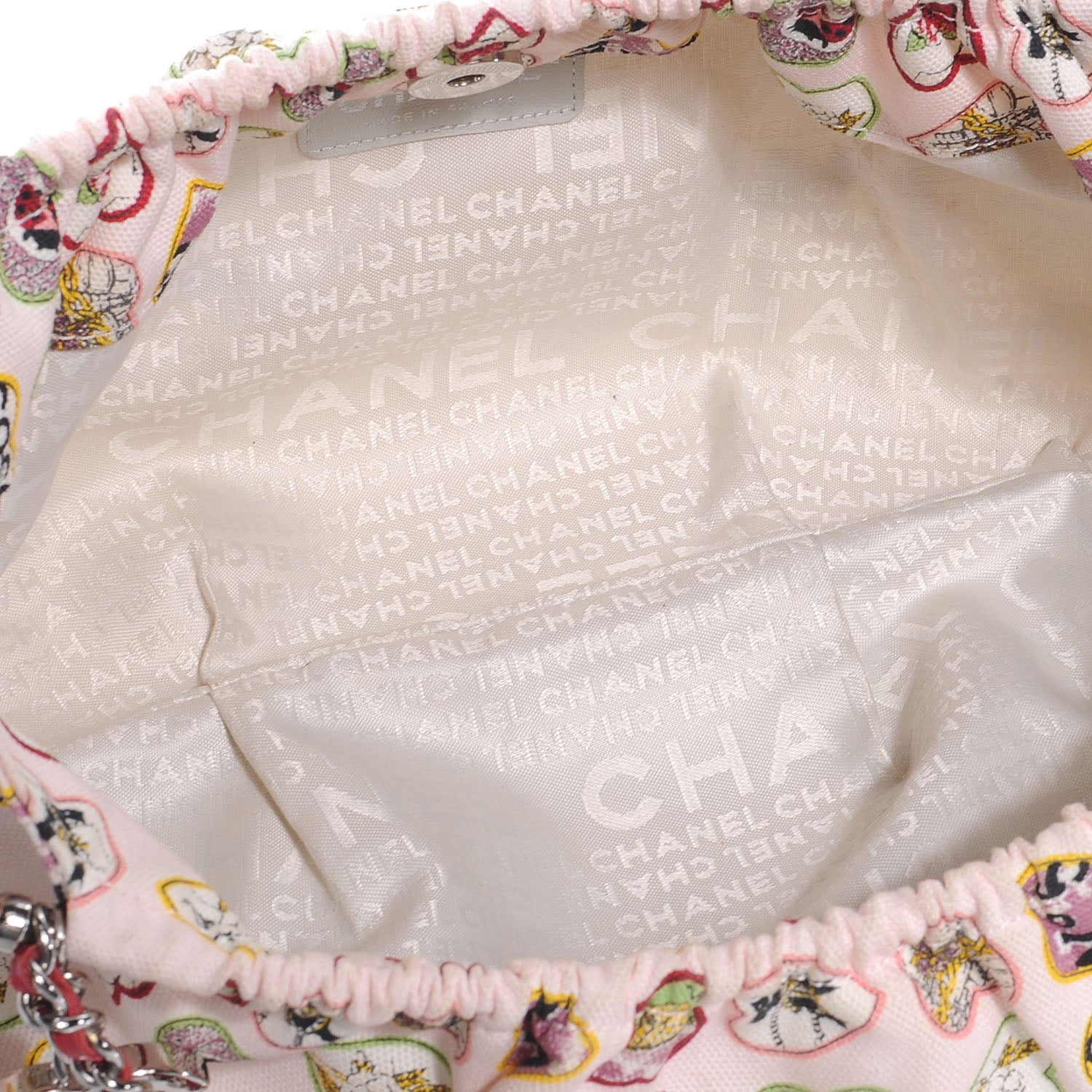 Chanel Canvas Coco Hearts Handbag Pink 5 of 7