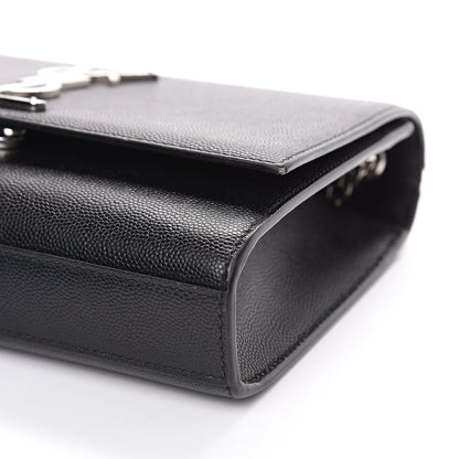 Saint Laurent Grain De Poudre Small Monogram Kate Satchel Black 8 of 14