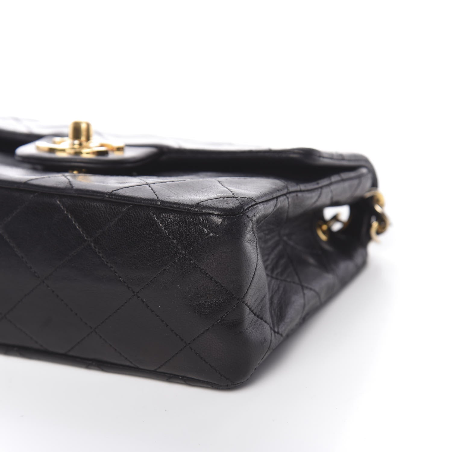 Chanel Lambskin Quilted Mini Square Flap Black 10 of 12