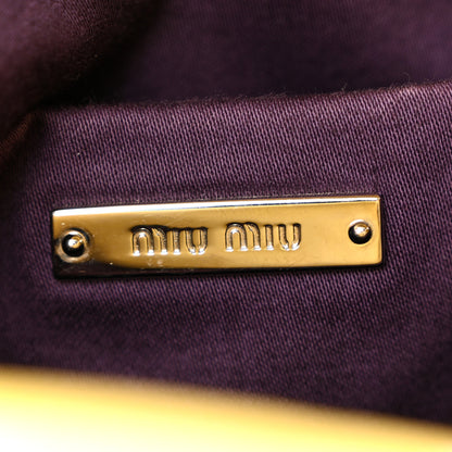 Miu Miu Vitello Lux Mini Bow Bag Polline 6 of 18