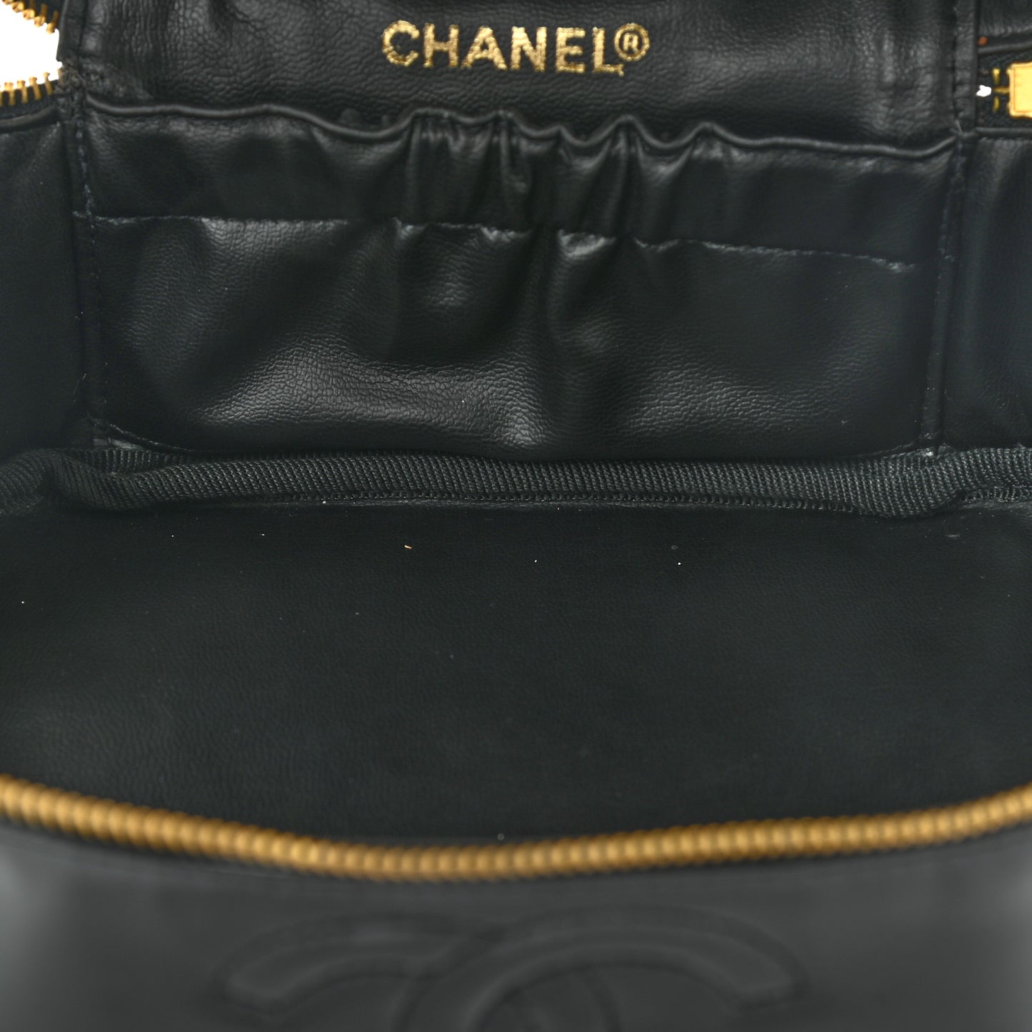 Patent Vanity Cosmetic Case Black