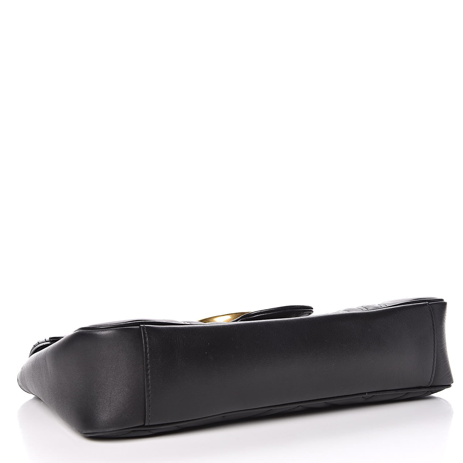 Gucci Calfskin Matelasse Medium GG Marmont Shoulder Bag Black 4 of 12