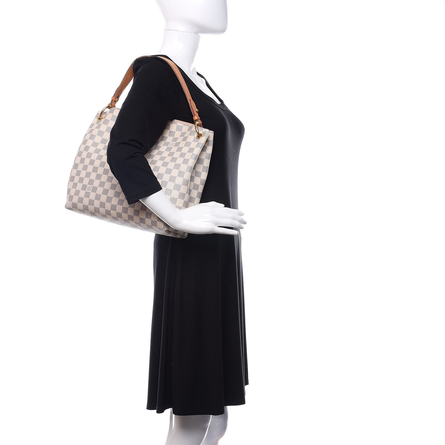Louis Vuitton Damier Azur Graceful PM Rose Ballerine 2 of 16