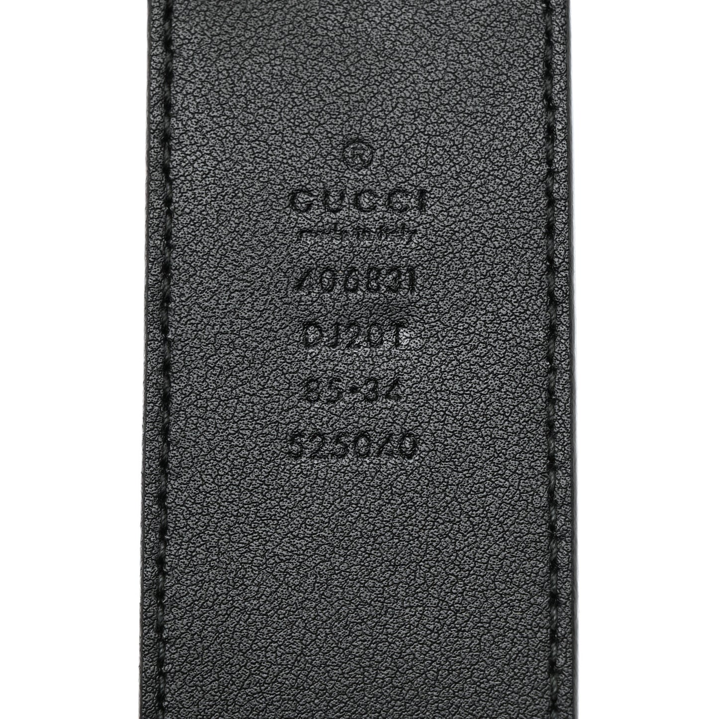 Textured Calfskin Double G 40mm Belt 85 34 Black