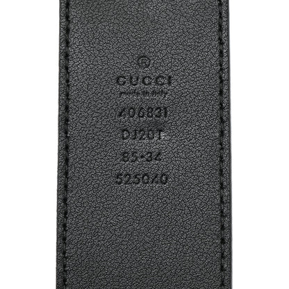 Gucci Textured Calfskin Double G 40mm Belt 85 34 Black 3 of 5