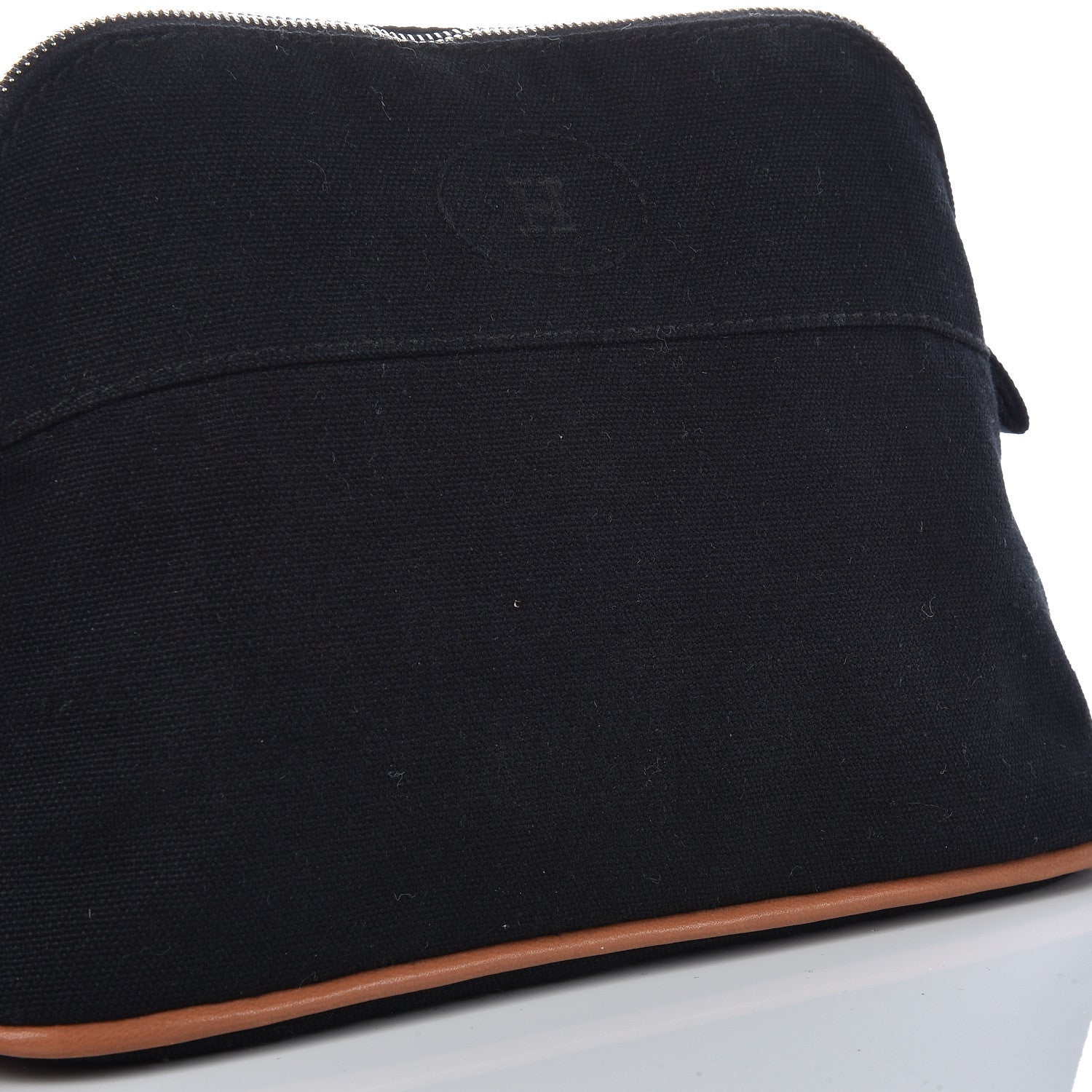 Hermes Cotton Canvas Mini Bolide Travel Cosmetic Pouch Black 9 of 9