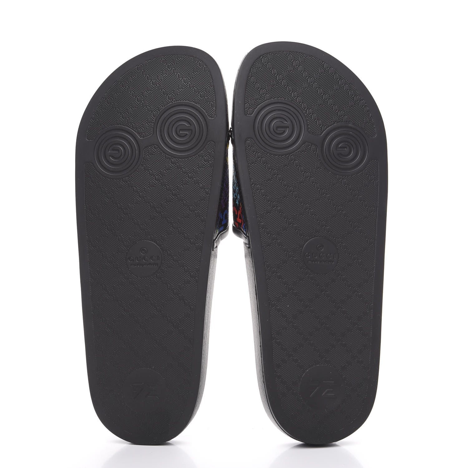 Gucci GG Supreme Monogram Psychedelic Slide Sandals 8 Black Multicolor 5 of 7