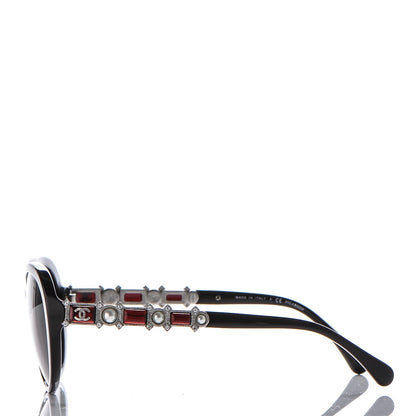 Chanel Pearl Crystal Bijoux Sunglasses 5337 Burgundy 3 of 9