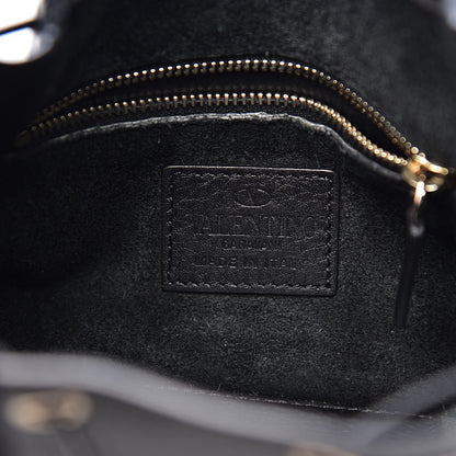 Valentino Garavani Grained Calfskin Rockstud Bucket Bag Black 6 of 9
