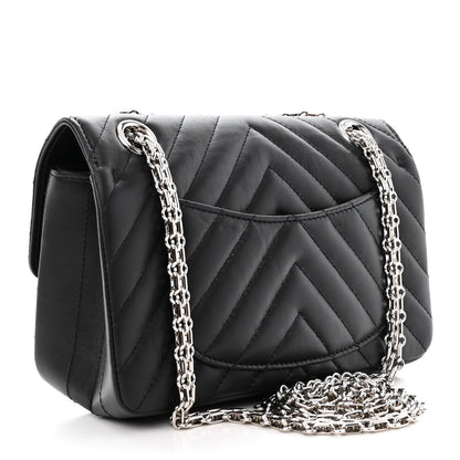 Chanel Aged Calfskin Chevron Quilted 2.55 Reissue Mini Flap Black 3 of 11