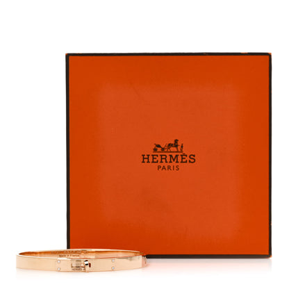 Hermes 18K Rose Gold Diamond PM Kelly Bracelet SH 4 of 4