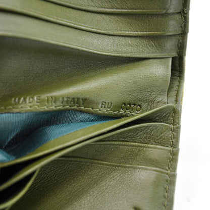 Christian Dior Ostrich Saddle Compact Wallet Green 7 of 7