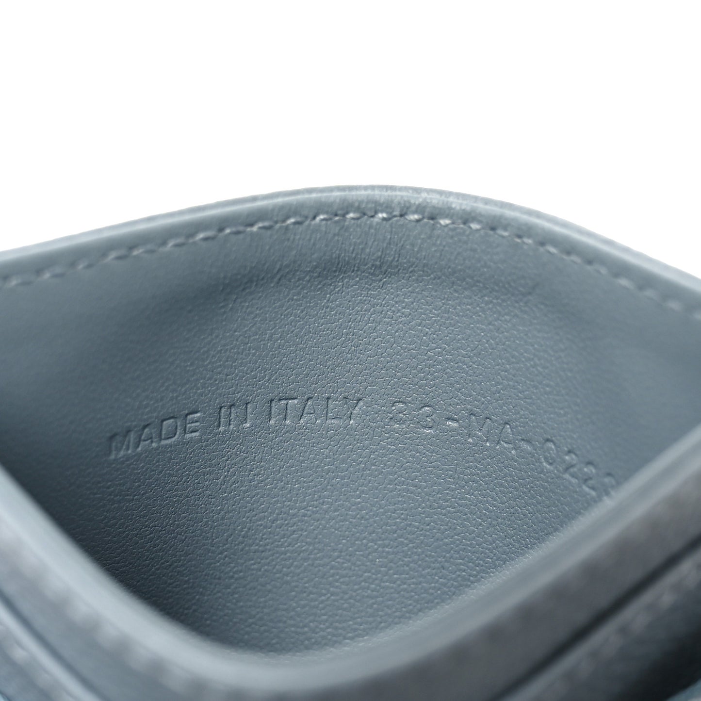 Supple Calfskin Cannage Caro Five-Slot Card Holder Cloud Blue