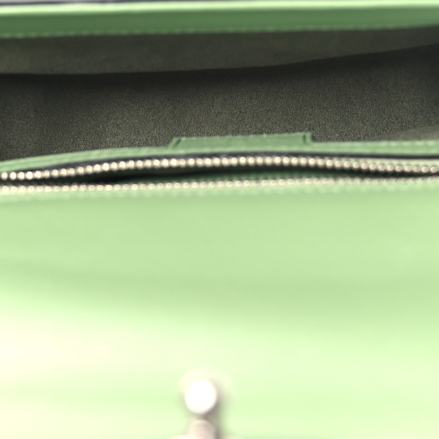 Senna Calfskin Petite GG Top Handle Shoulder Bag Green Soil Grass