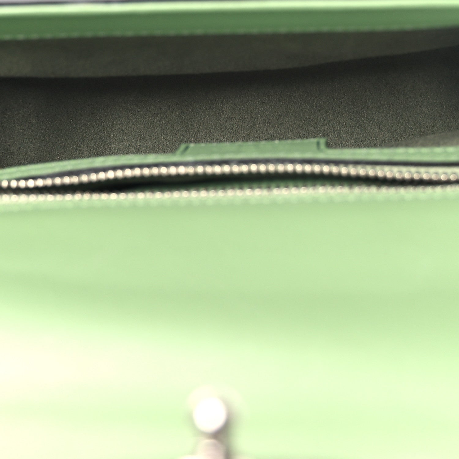 Gucci Senna Calfskin Petite GG Top Handle Shoulder Bag Green Soil Grass 5 of 13
