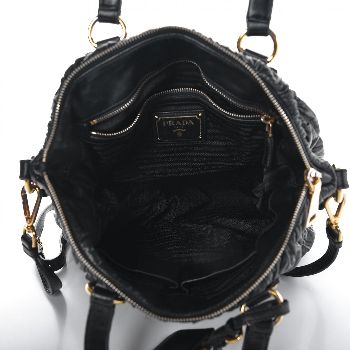 Nappa Gaufre Tote Black