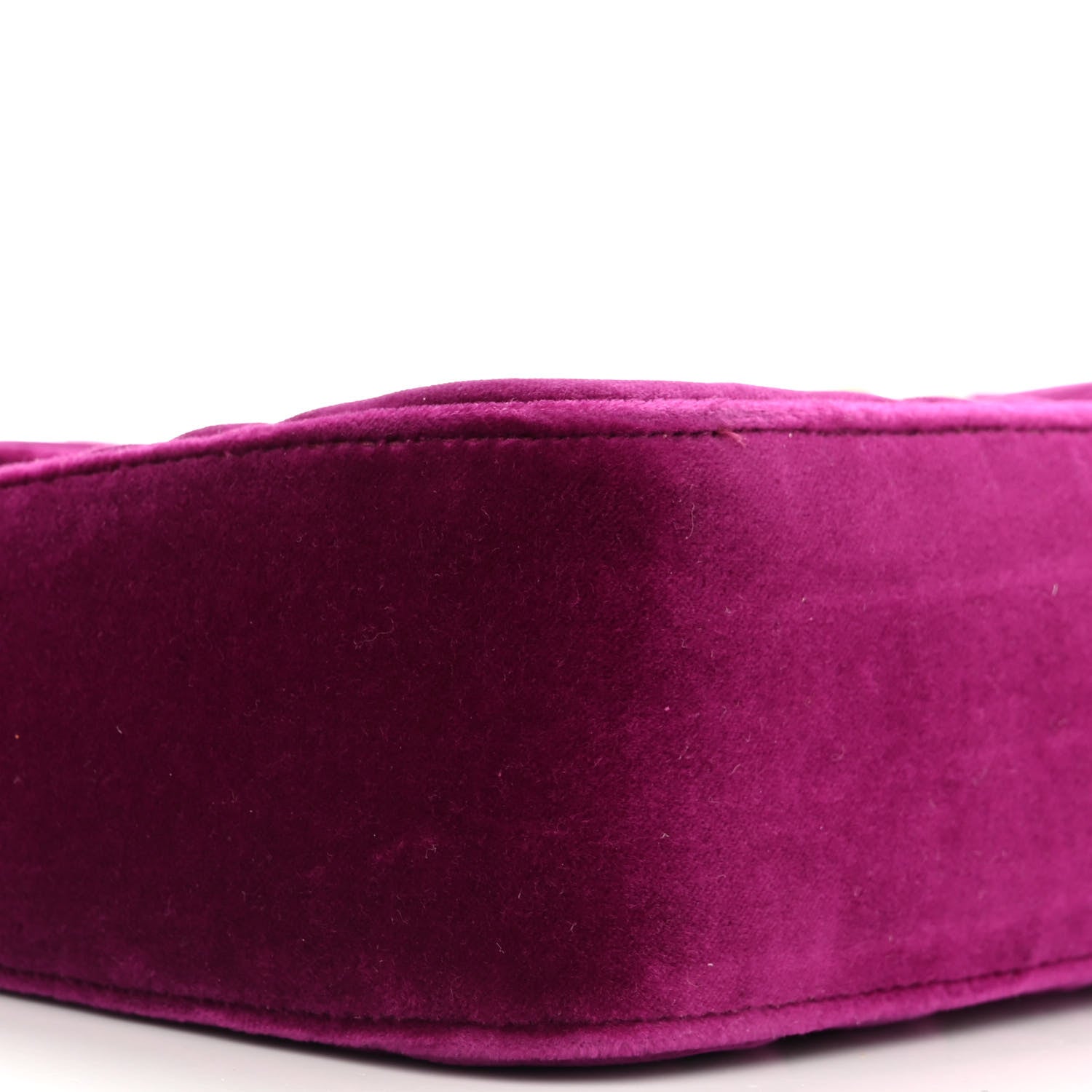 Gucci Velvet Matelasse Loved Embroidered Medium GG Marmont Shoulder Bag Fuchsia Violet Cyclamen 9 of 11