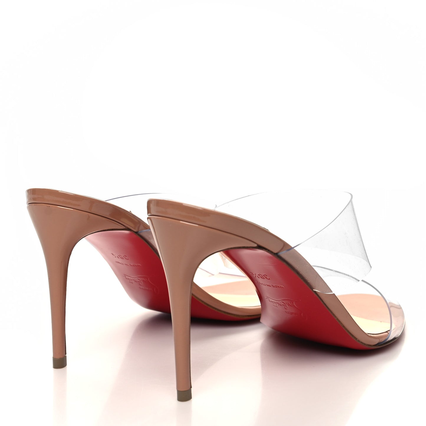 Patent PVC Just Nothing 85 Slide Sandals 38.5 Nude