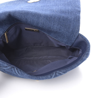 Chanel Denim Quilted Large 19 Flap Blue 5 of 11