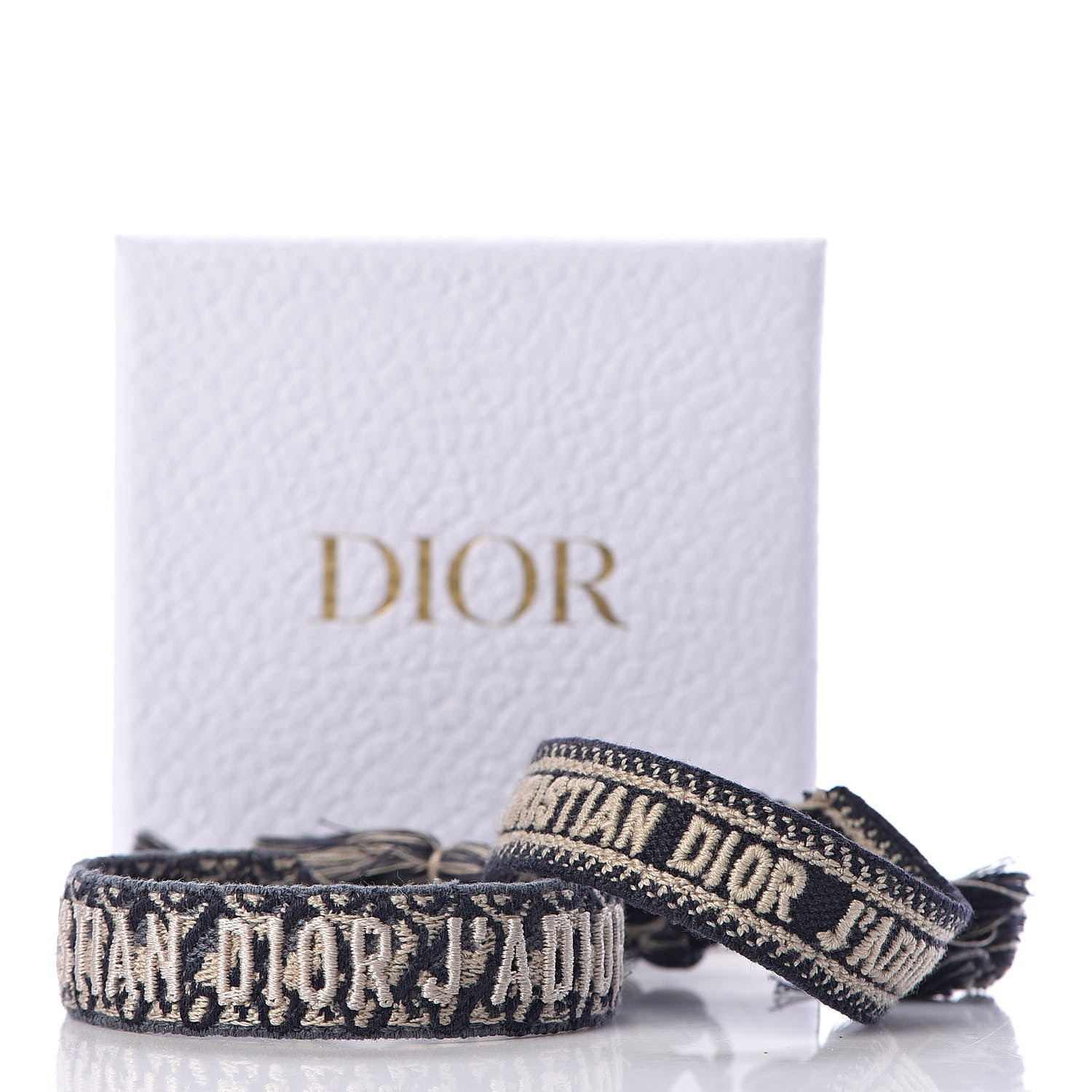 Christian Dior Woven Cotton J'Adior Friendship Bracelet Set Navy 5 of 5