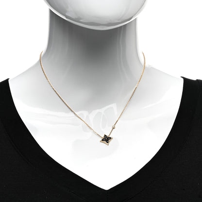 Louis Vuitton 18K Yellow Gold Diamond Black Onyx Color Blossom BB Star Pendant Necklace 2 of 5